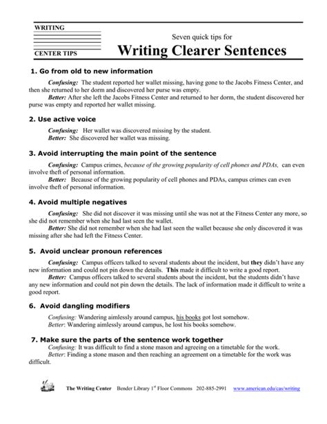 In writing assignments, students should use active sentences to make their writing clearer and more structured.